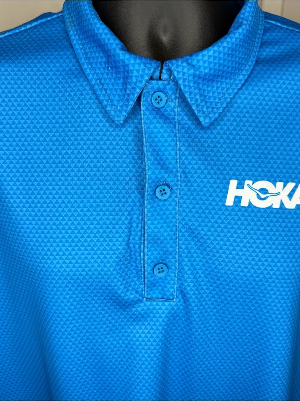 Hoka One One Bright Blue Men’s Polo with Logo Men’s MED